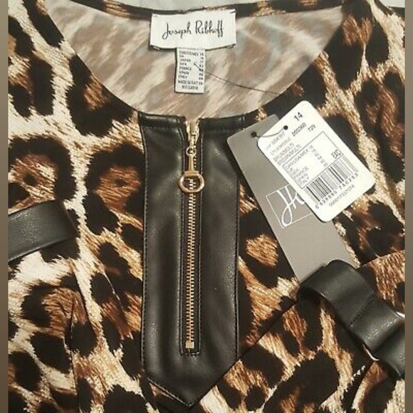 Joseph Ribkoff Leopard Print Tunic Top 14 - Picture 5 of 7